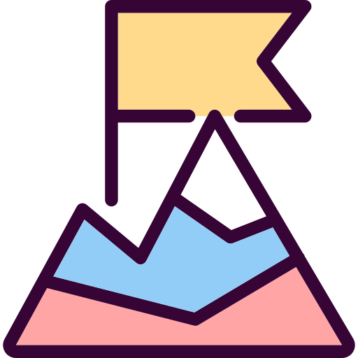 山の頂上 Generic Outline Color icon