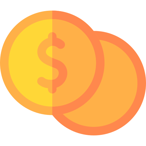 moneta dolara Basic Rounded Flat ikona
