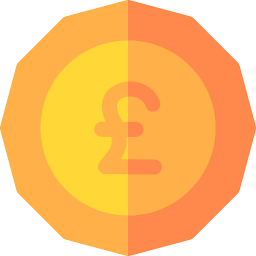 pfund sterling Basic Rounded Flat icon