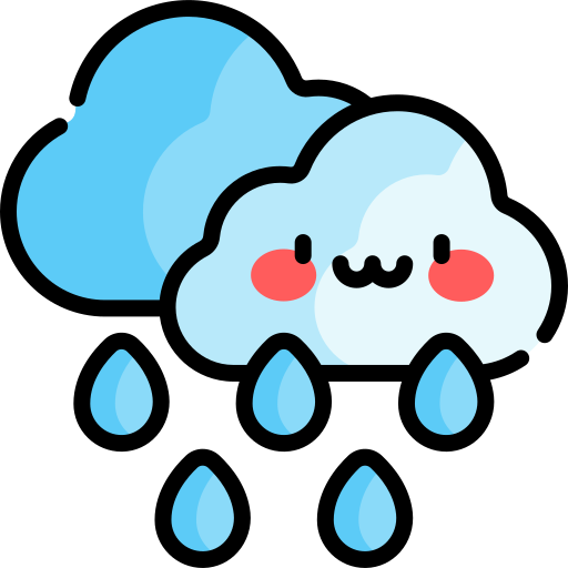 Rain Kawaii Lineal color icon
