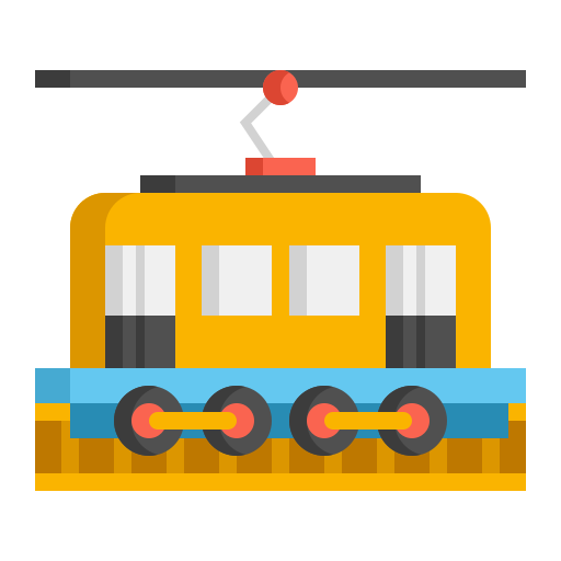tranvía Generic Flat icono