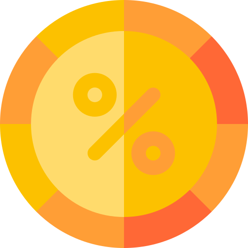 percentage Basic Rounded Flat icoon