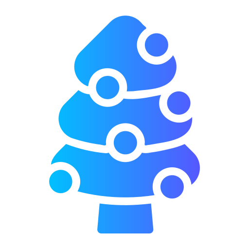 drzewko świąteczne Generic Flat Gradient ikona