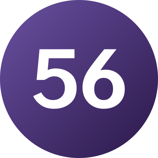 cincuenta y seis Generic Flat Gradient icono
