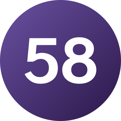 cincuenta y ocho Generic Flat Gradient icono