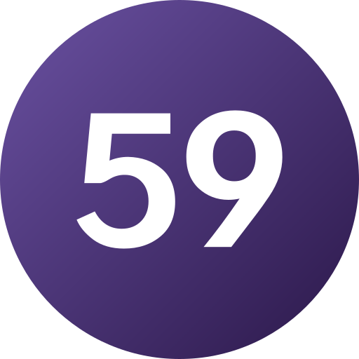 cincuenta y nueve Generic Flat Gradient icono