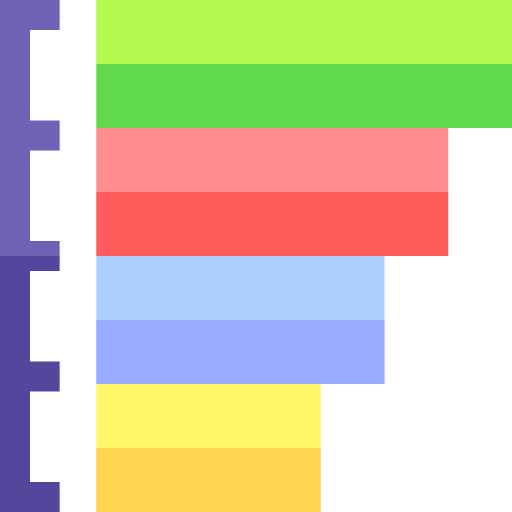 barra horizontal Basic Straight Flat icono