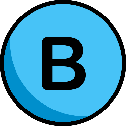 文字b Generic Outline Color icon