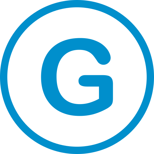 lettre g Generic Blue Icône