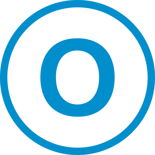 litera o Generic Blue ikona