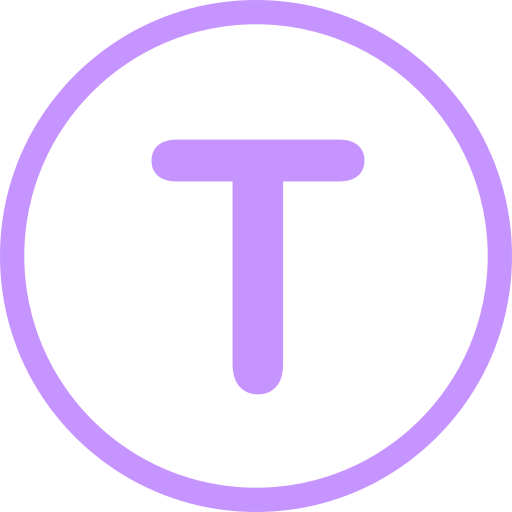 Letter T  Generic Outline Color icon
