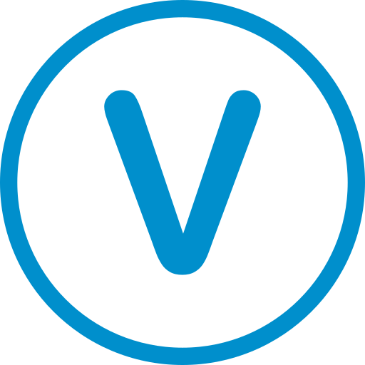 letra v Generic Blue icono