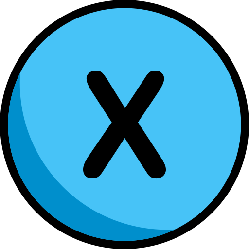litera x Generic Outline Color ikona