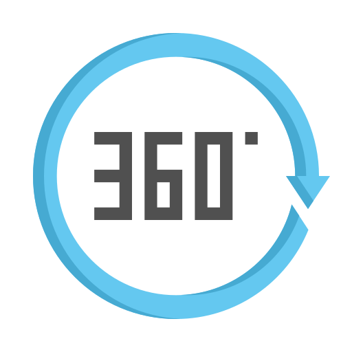 360 gradi Generic Flat icona