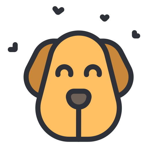 Dog Generic Outline Color icon