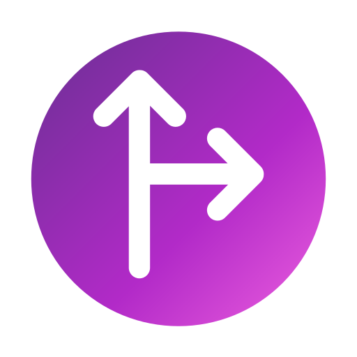 Go straight or right Generic Flat Gradient icon