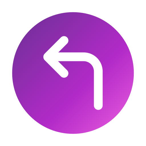 Turn Left Generic Flat Gradient icon