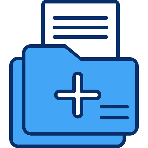 Medical File Generic Blue icon