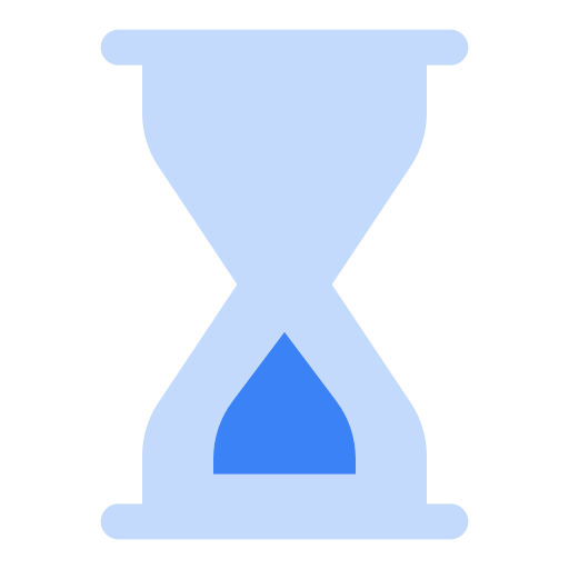 fin de reloj de arena Generic Blue icono