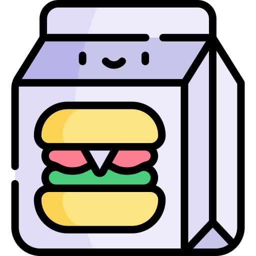 Food Delivery Kawaii Lineal color icon