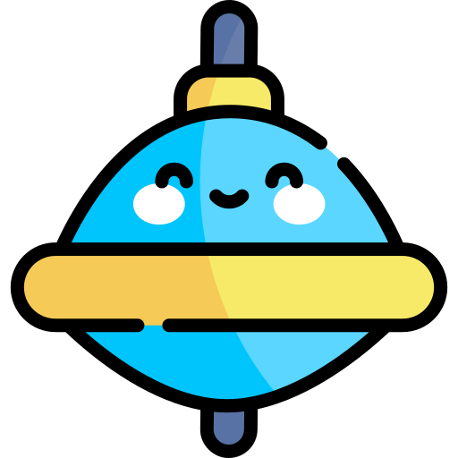 Spinning Top Kawaii Lineal color icon
