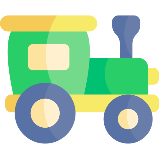 Toy train Kawaii Flat icon