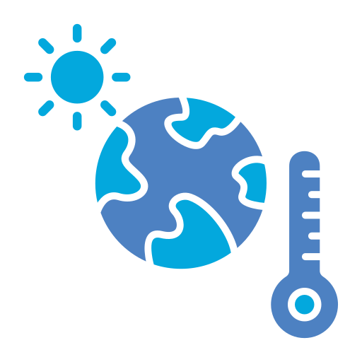 Climate Change Generic Blue icon