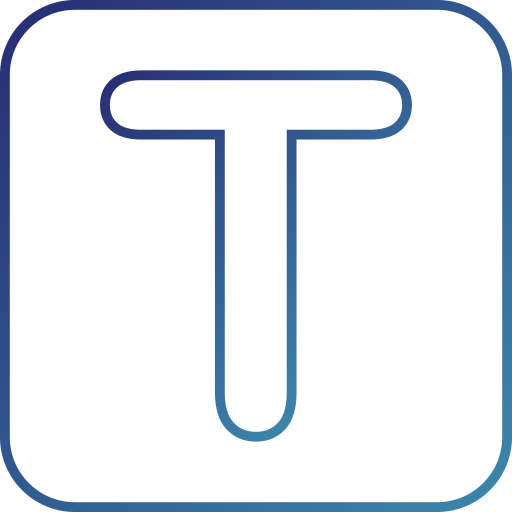 buchstabe t. Generic Gradient icon