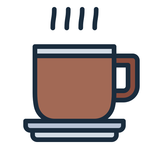뜨거운 커피 Generic Outline Color icon