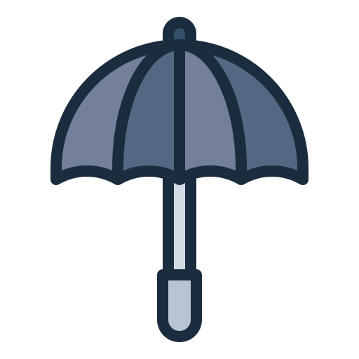Umbrella Generic Outline Color icon
