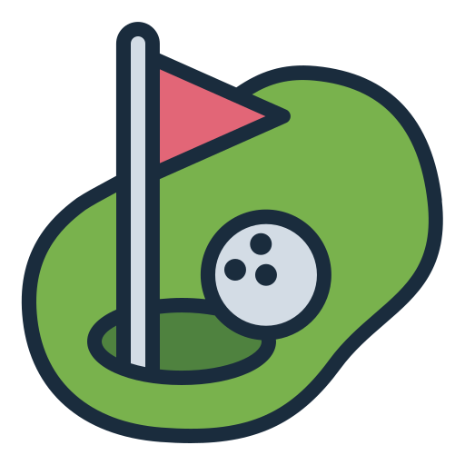 golfbaan Generic Outline Color icoon