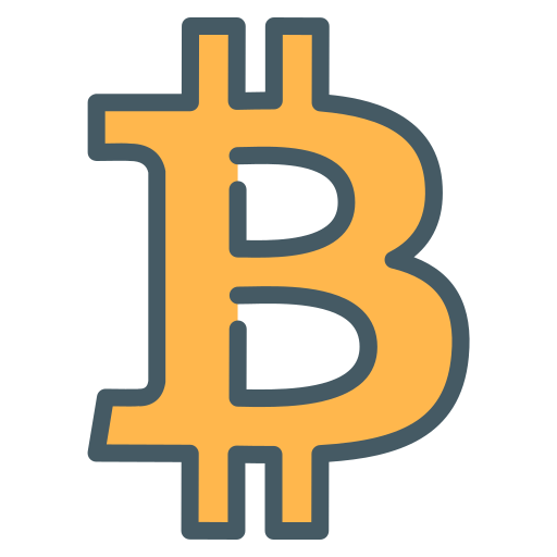 znak bitcoina Generic Outline Color ikona