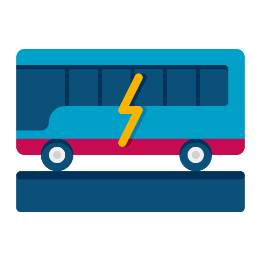 Электрический автобус Generic Flat иконка
