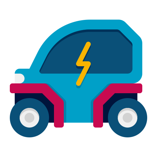 coche eléctrico Generic Flat icono