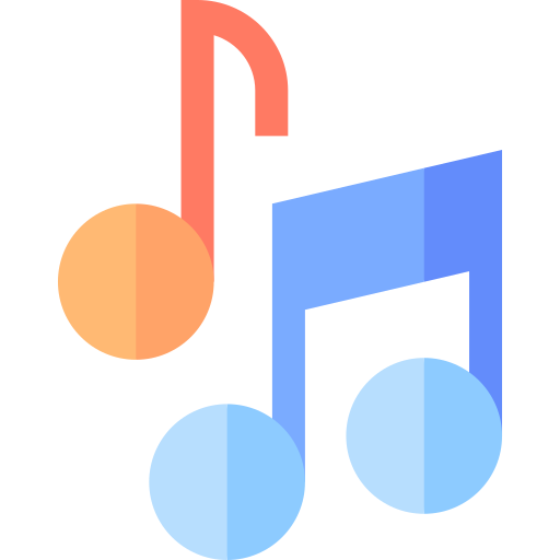 notes de musique Basic Straight Flat Icône