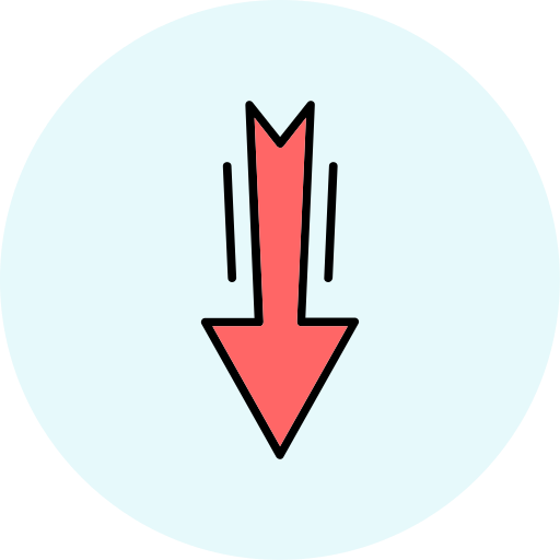 Down Generic Outline Color icon