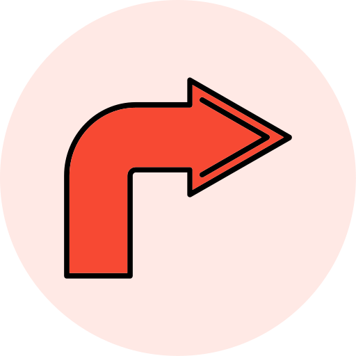 Turn right  Generic Outline Color icon