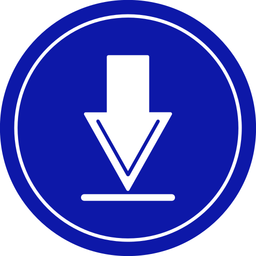flecha hacia abajo Generic Blue icono