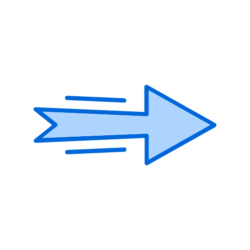 flecha correcta Generic Blue icono
