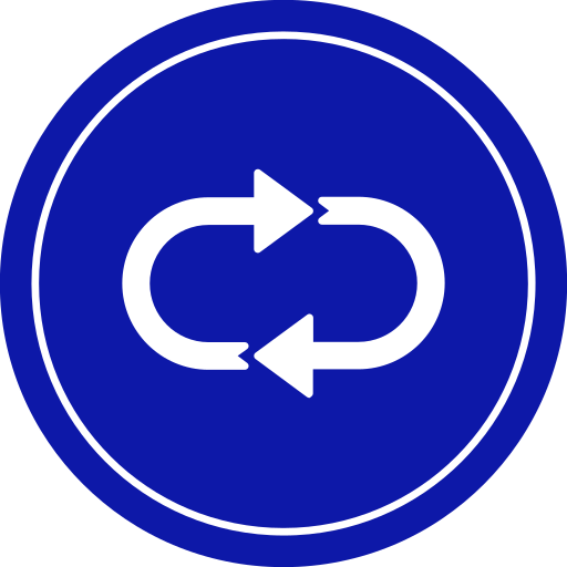 Repeat sign Generic Blue icon