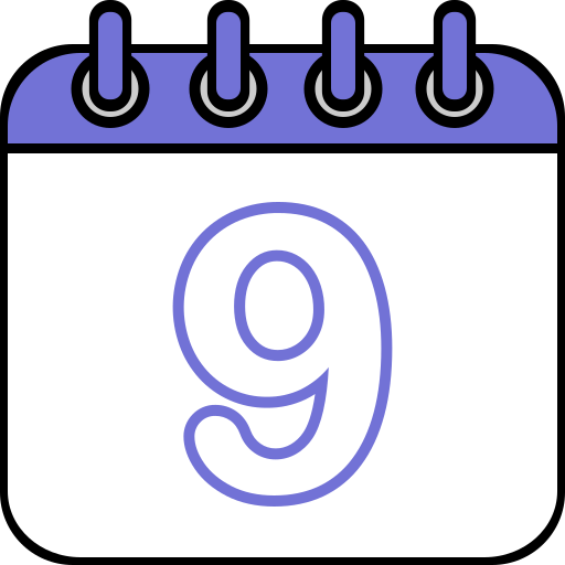 아홉 Generic Outline Color icon