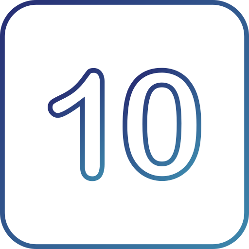 numero 10 Generic Gradient icono