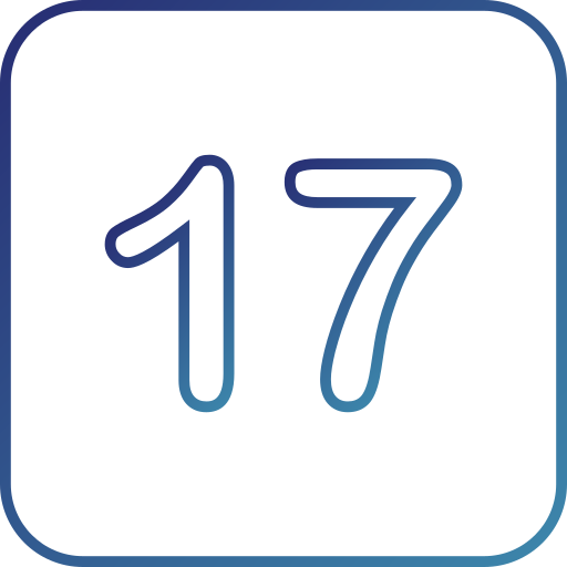 numero 17 Generic Gradient icona