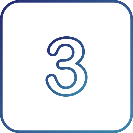 Number 3 Generic Gradient icon