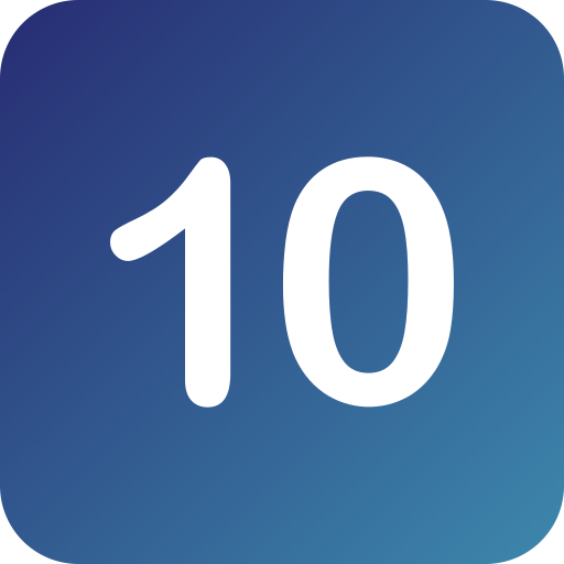 nummer 10 Generic Flat Gradient icoon