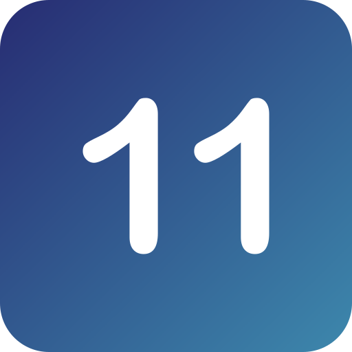 Number 11 Generic Flat Gradient icon