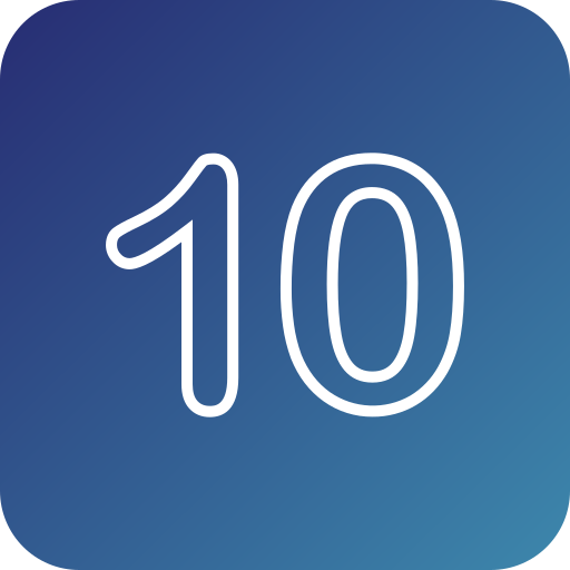 numer 10 Generic Flat Gradient ikona