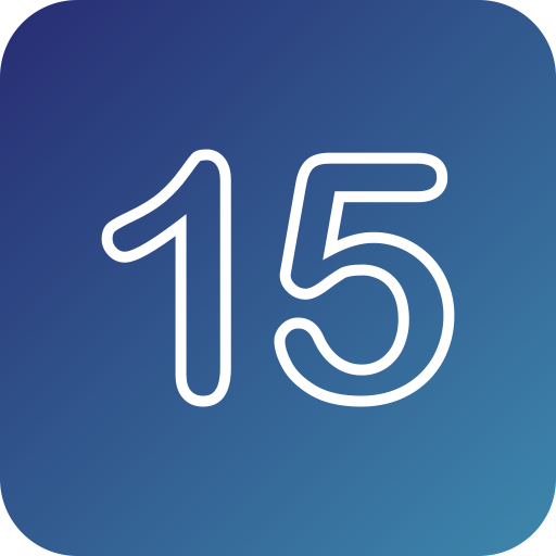 nummer 15 Generic Flat Gradient icoon