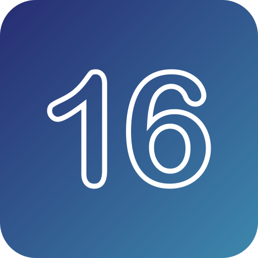 número 16 Generic Flat Gradient icono