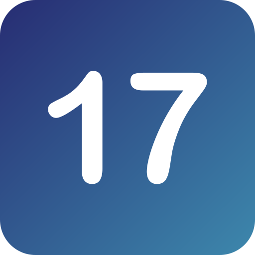 Number 17 Generic Flat Gradient icon